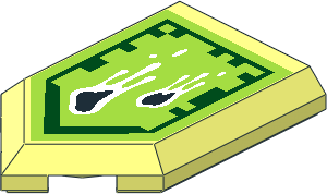 Tile  3 x  2 with Angled End with Nexo Power Shield Pattern - Seagull Bomb