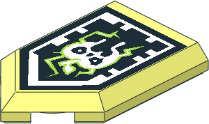 Tile  3 x  2 with Angled End with Nexo Power Shield Pattern - Ravaging Rot