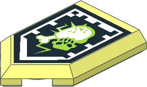 Tile  3 x  2 with Angled End with Nexo Power Shield Pattern - Devastating Decay