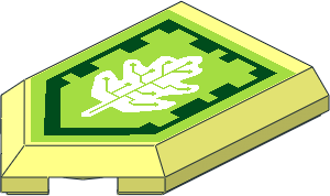 Tile  3 x  2 with Angled End with Nexo Power Shield Pattern - Tech Tree