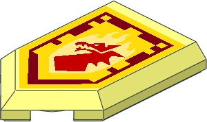 Tile  3 x  2 with Angled End with Nexo Power Shield Pattern - Rushing Strike