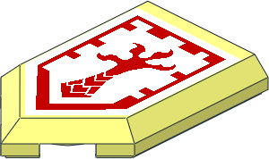 Tile  3 x  2 with Angled End with Nexo Power Shield Pattern - Clapperclaw