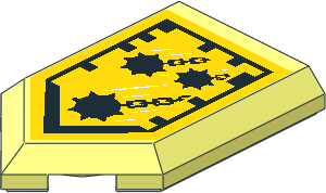 Tile  3 x  2 with Angled End with Nexo Power Shield Pattern - Mace Rain