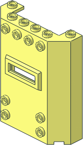 Panel  2 x  6 x  6 with Front Studs and Window Slot