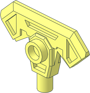 Minifig Axe Head Faceted with Bar  0.5L