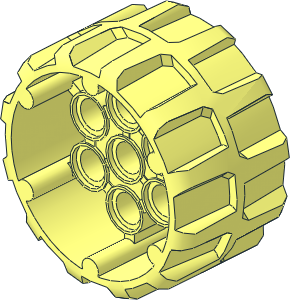 Wheel 21 x 37 Hard-Plastic with  7 Pin Holes