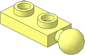 Plate  1 x  2 with Ball Joint-8 on End