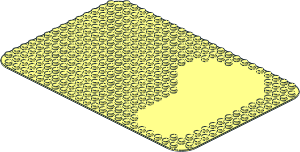 Duplo Baseplate 16 x 24 with 93 Stud Irregular Gap