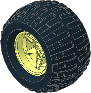 Wheel 56 x 46 Technic Racing with Tyre 61/ 41 x 54 Off Road