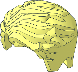 Minifig Hair Swept Left Tousled