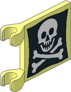 Flag  2 x  2 with Jolly Roger Pattern
