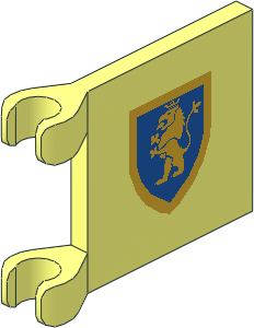 Flag  2 x  2 with Lion Gold on Blue Shield Pattern