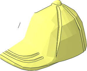 ~Minifig Baseball Cap with Button on Top