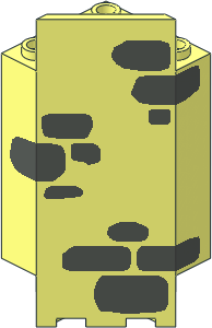 Panel Wall  3 x  3 x  6 Corner with Dark Grey Stones Pattern