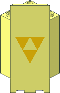 Panel Wall  3 x  3 x  6 Corner with Blacktron I Logo Pattern