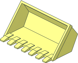 Excavator Bucket  6 x  3 with Hinge