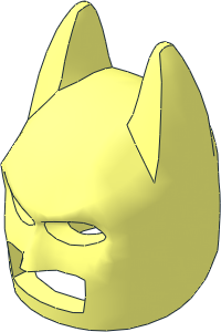 Minifig Headdress Batman with Angular Ears