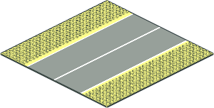 Baseplate 32 x 32 Road 7-Stud Straight w/ Runway Narrow Pattern