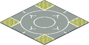 Baseplate 32 x 32 Road 7-Stud Crossroads w/ Runway Wide Pattern