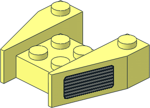 Wedge  3 x  4 with  2 Grille Stickers