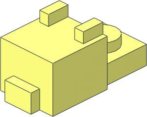 Plate  1 x  1 with Head Cuboid with Nose and Ears