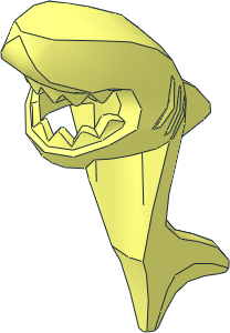 Minifig Headdress Shark with Tail and Fin