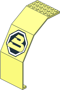 Panel 10 x  6 x 11 with Blacktron II Logo Pattern