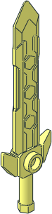 Minifig Sword with Hexagonal Decorations
