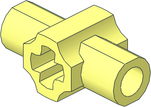 Technic Axle Hole with  2 Perpendicular Bar Tubes