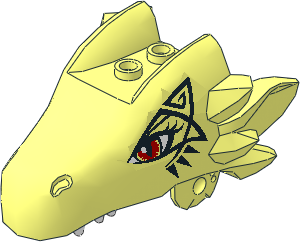 Animal Dragon Head Elves with Red Eyes and Black Interlace Pattern