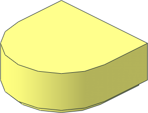 Tile  1 x  1 with Rounded End