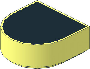 Tile  1 x  1 with Rounded End with Black Top Pattern