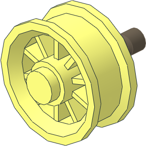 Wheel Spoked with Stud (Complete)