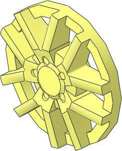 Wheel Rim 11 x 18 Front with 10 Parallel Spokes