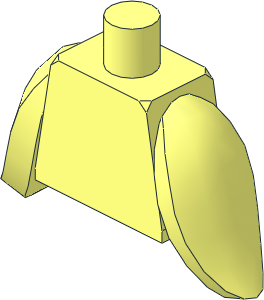 Minifig Torso with Flipper Arms