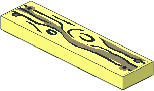 Tile  1 x  4 with Wood Grain and Nails Type 1 Sticker