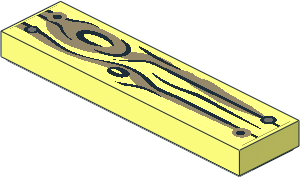 Tile  1 x  4 with Wood Grain and Nails Type 2 Sticker