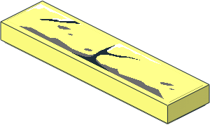 Tile  1 x  4 with Bricks and Cracks Type 5 Sticker