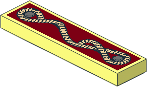 Tile  1 x  4 with Rope Sticker