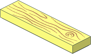 Tile  1 x  4 with Wood Grain Pattern