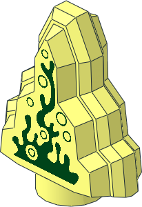 Rock Stepped with Dark Green Swamp Gas Pattern