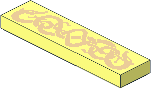 Tile  1 x  4 with Entwined Snakes Pattern