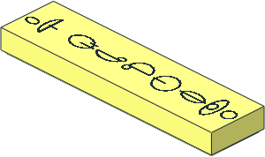 Tile  1 x  4 with SW Black Naboo Symbols Pattern