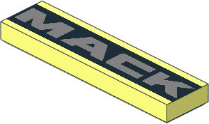 Tile  1 x  4 with "MACK" Pattern