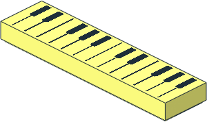 Tile  1 x  4 with Piano Keys Pattern