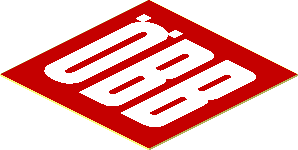 Sticker  1.3 x  1.3 with White Austrian Railways Logo