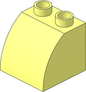 Duplo Brick  2 x  2 x  1.5 with Curved Front