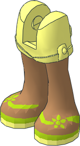 Figure Friends Legs with Shorts with Medium Nougat Legs and Lime Flower Sandals Pattern