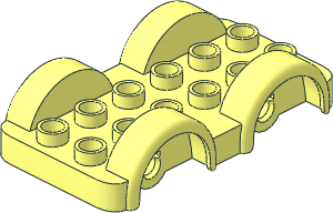 Duplo Car Base  2 x  6 with Mudguards