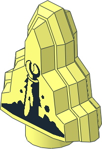 Rock Stepped with Black Zombie Pattern